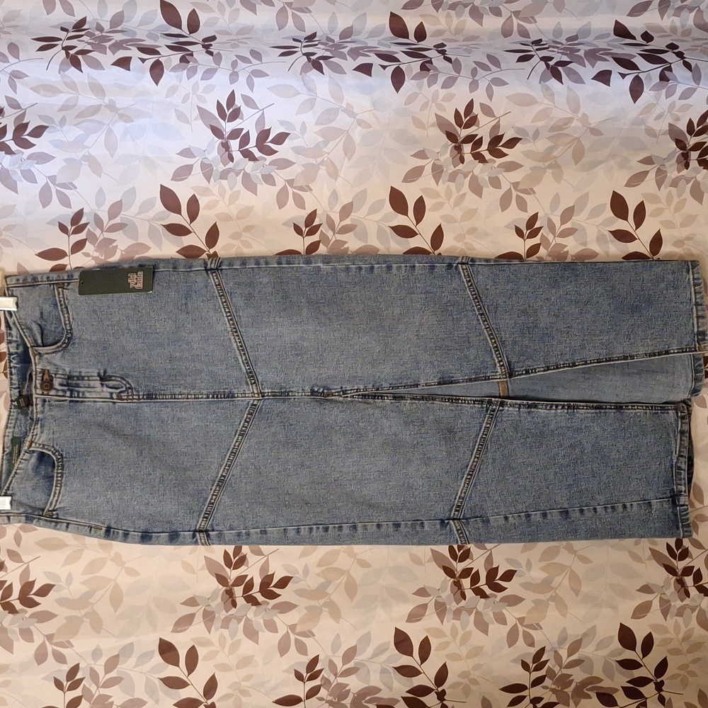 NWT! Wild Fable Mid-Rise Chevron Denim Maxi Skirt Size 0 - Picture 2 of 6